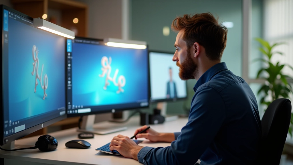 Estúdio de design em movimento com profissionais criando conteúdo animado