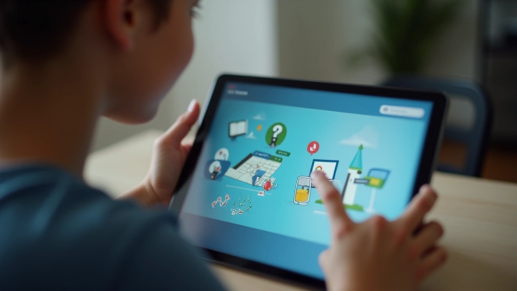 Pessoa vendo conteúdo educativo animado em tablet